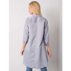 Fashion Hunters Gray shirt with a longer back Cene