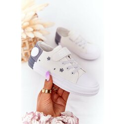 Kesi Children's Sneakers With Velcro BIG STAR HH374052 White-Gray Cene