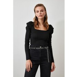 Trendyol Ženski džemper Basic black Cene