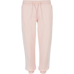 Urban Classics Kids girls college contrast sweatpants pink/white/pink Cene