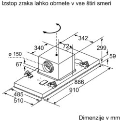 Bosch DRC99PS20 ugradni aspirator Cene