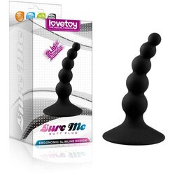 Lovetoy 2019 Lure me Beaded Anal Plug Black Cene