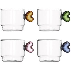 Brandani Set skodelica za črno kavo Rainbow 90ml / 4 kos / steklo, (5000199368) Cene
