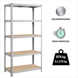 Epro Metalna montažna polica Standard, 180x90x35 cm, 875kg, (5x175kg) Cene