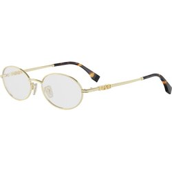 Fendi graphy Yellow Oval Eyeglasses ONE SIZE (52) Zlata/Kristalna Cene