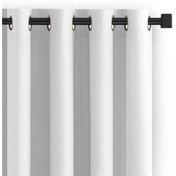 Restilo curtain CARLI color white plain style classic silver eyelets type of material - textiles oxford 200x270 Cijene