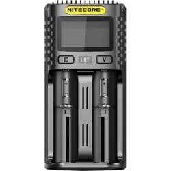Nitecore UM2 punjač okruglih stanica LiFePO4, litijev-ionski, nikalj-kadmijev, nikalj-metal-hidridni 10440, 14500, 14650 Cene