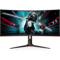 AOC Monitor AOC 34" CU34G2X/BK Gaming zakrivljeni Frameless Immersive UltraWide QHD 3440x1440,144Hz. 1ms. VA Panel,HA. DP. HDMI. 3godGAR. Black-red Cijene