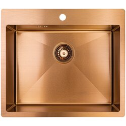 LAVEO Inox sudoper Marmara sa sifonom, bakreni, 51x59 cm Cene