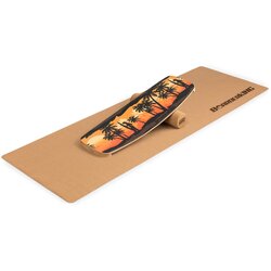 Boarderking Indoorboard Curved, ravnotežna deska, blazinica, valj, les / pluta Cene