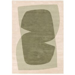 MADE Zelena/bež ročno tkana volnena preproga 200x290 cm Kinney – Cene