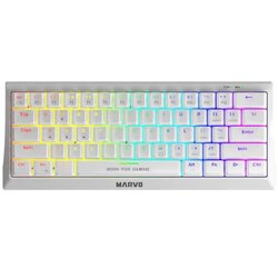 Marvo tastatura hecate 61R KG962 mehanička, crveni svičevi, pozadinsko osvetljenje bela Cene