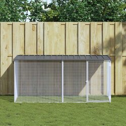  Kavez za kokoši s krovom antracit 203x98x90 cm pocinčani čelik Cijene