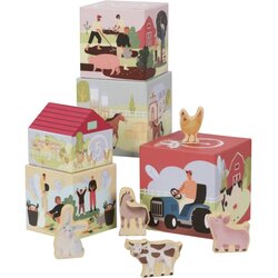 eliNeli Stacking Tower Farm kocke za otroke 12m+ 1 kos Cene