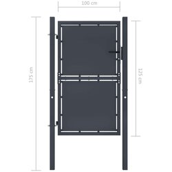  Vrata čelična 100 x 125 cm antracit Cijene