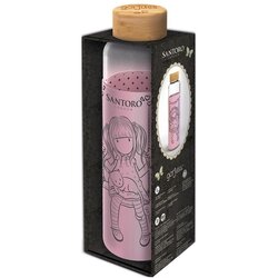 STOR Gorjuss silicone cover glass bottle 585ml Cene