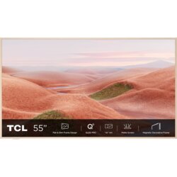 Tcl televizor 55A300W/QLED/55"/4K UHD/144Hz/Matte screen/"ai" art/google tv/frame Cene
