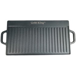 Grill King Cast Iron BBQ dvostrana grill plancha s integrisanim ručkama, 38 × 28 cm Cene