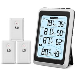 ORIA digitalni termometer in higrometer z 3 brezžičnimi senzorji odprta embalaža Cene