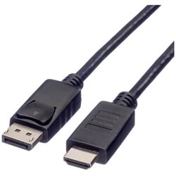 Roline green DisplayPort / HDMI priključni kabel DisplayPort utikač, HDMI A utikač 3.00 m crna 11.44.5782 sa zaštitom, TPE plašt, bez halogena DisplayPort kabel Cene