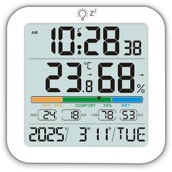 INF Velik LCD digitalni termometer, higrometer in ura, (5000323090) Cene