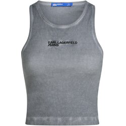 Karl Lagerfeld jeans Top siva / črna Cene