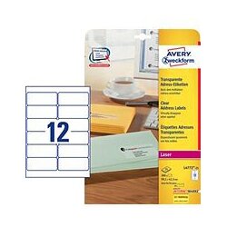 Avery Zweckform Transparentne etikete za DL ovojnice 99,1 x 42,3 mm Cene