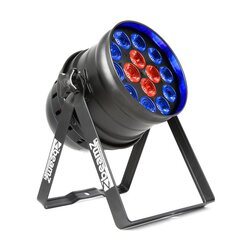 Beamz BPP225 par 64, led reflektor, 6v1 led-diode, rgbwa-uv, 200 w, črna barva Cene