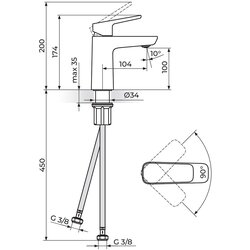 Rosan baterija za lavabo STOLZ 130101 ROS1432 Cene