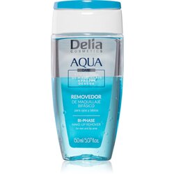 Delia Cosmetics Aqua dvofazni odstranjevalec ličil za okoli oči in ustnic 150 ml Cene
