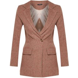 Trendyol Brown Premium Regular Lined Woven Blazer Jacket Cene