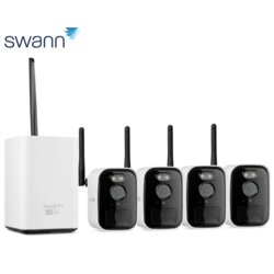 Swann MRMINISD4 MaxRanger4K Mini brezžični varnostni sistem, 4K UHD, 4x kamera, 1x snemalna enota, WIFI HaLow, TrueDetect+, APP, Night2Day snemanje, mikrofon, zvočnik, IP66, +microSD - - Bonajo Cene