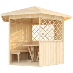 Paviljoni, šotori, ponjave in dodatki WEKA Leseni vrtni gazebo 233 (283 x 327 x 245 cm) Cene