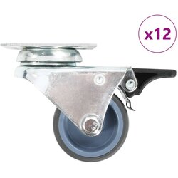 vidaXL Dvojna gibljiva kolesa 12 kosov 50 mm, (21036138) Cene