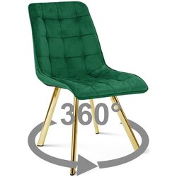  Okretna stolica CIEZA 360, zeleni baršun, zlatne metalne noge Cijene