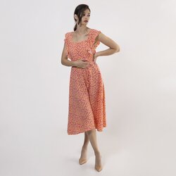 FAME ženska haljina sa karner rukavima narandžasta Cene