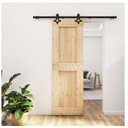 vidaXL Klizna vrata s priborom za montažu 70 x 210 cm masivna borovina Cijene