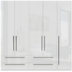 Jela Jagodina jela plakar P54/PN - kolekcija piano - kristalno bela/kristalno bela hg lak - 227x224x56 cm Cene