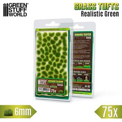 Green Stuff World Static Grass Tufts 6mm Realistic Green (75 pcs) | Buseni trave 6mm prirodno zeleni (75 kom) Cene