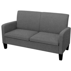  Kauč Dvosjed 135x65x76 cm Tamno Sivi Cijene