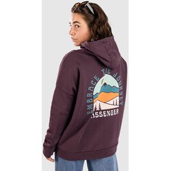 Passenger Outlook Recycled Cotton Pulover s kapuco deep plum Cene