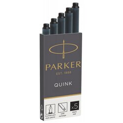 Parker Črnilni vložek Quink, črn, 5 kosov Cene