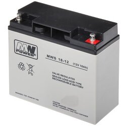 MPL POWER ELEKTRO MPL MW POWER MWS 18-12 UPS battery Lead-acid accumulator VRLA AGM Maintenance-free 12 V 18 Ah Black, Grey Cene
