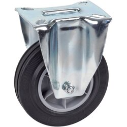 DÖRNER + HELMER 717872 TPE fiksni kotač 125x35,5mm, Rola, ploča 100x85mm, PP obod sivi, Trkr. 100 kg Cene