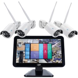 PNI kompet 4 wifi videonadzornih kamer fullhd P2P + 12″ lcd monitor, (20436080) Cene