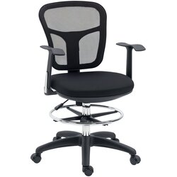 Vinsetto pisarniški stol mreža (100% poliester), jeklo 59D x 59Š x 95–115V cm Črna, (5000242952) Cene