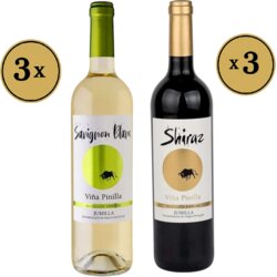  pinilla crveno vino syrah, 0.75l, 3 komada i pinilla belo vino sauvignon blanc 0.75l, 3 komada Cene