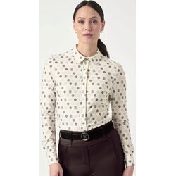 PS of Sweden Majica z dolgimi rokavi Valerie, Offwhite Monogram - M Cene