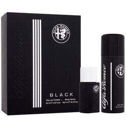 Alfa Romeo Black Set toaletna voda 15 ml + sprej za telo 150 ml za moške Cene