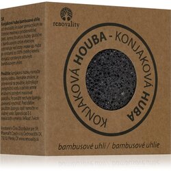 Renovality Konjac mushroom bamboo charcoal spužvica za čišćenje za nepravilnosti na koži lica 7x4 cm Cene